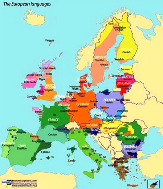 Les Langues parlées en Europe